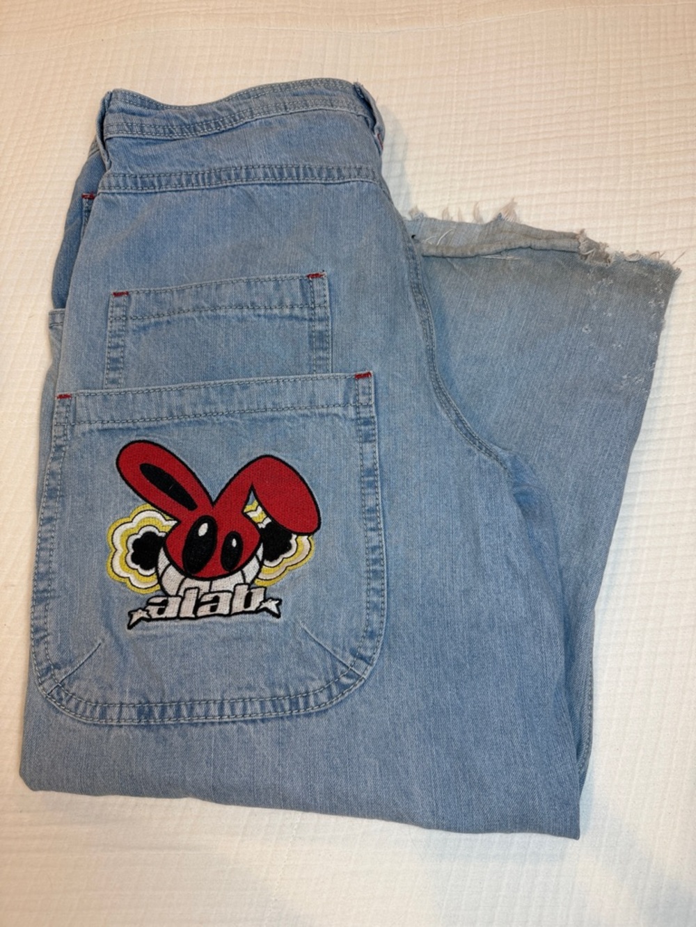 A.LAB Mega Rave Skater Baggy Mega Wide Leg Hip Hop Y2K Jeans size 36